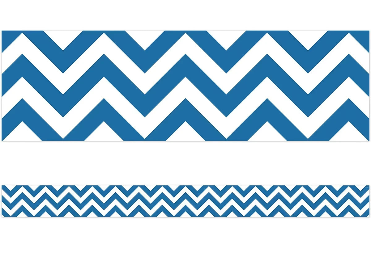Blue Chevron Border - US 2913