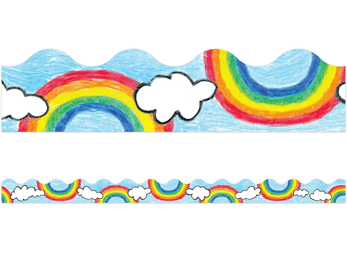 Rainbows & Clouds Scalloped Border - US 6671