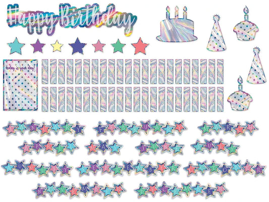 Iridescent Birthday Bulletin Board Set - US 2176