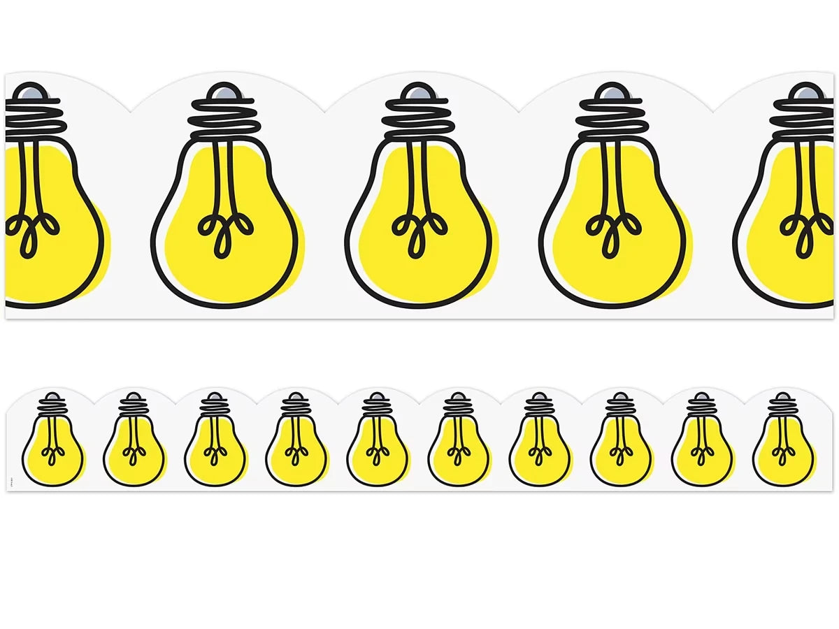 Doodle Light Bulb Scalloped Border - US 4212