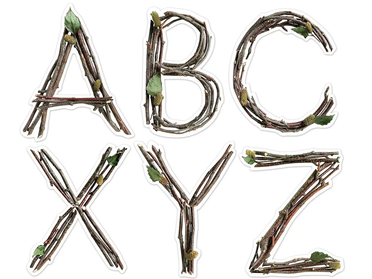 Rustic Twig 6" Punch-Out Letters - US 6902