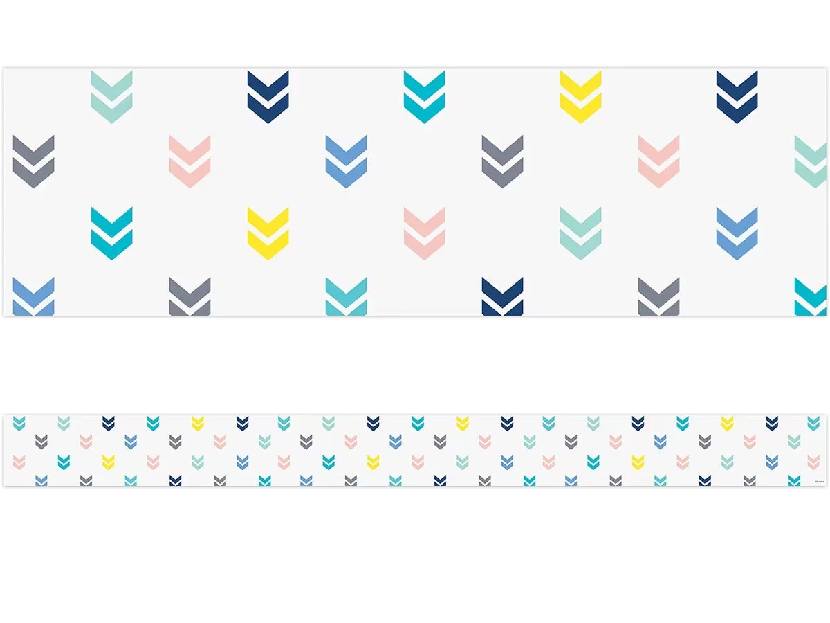 Calm & Cool Colorful Chevron Border - US 6592