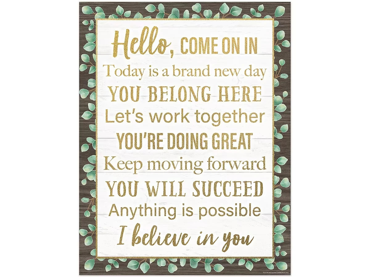 Eucalyptus Hello, Come on In Poster - US 5655