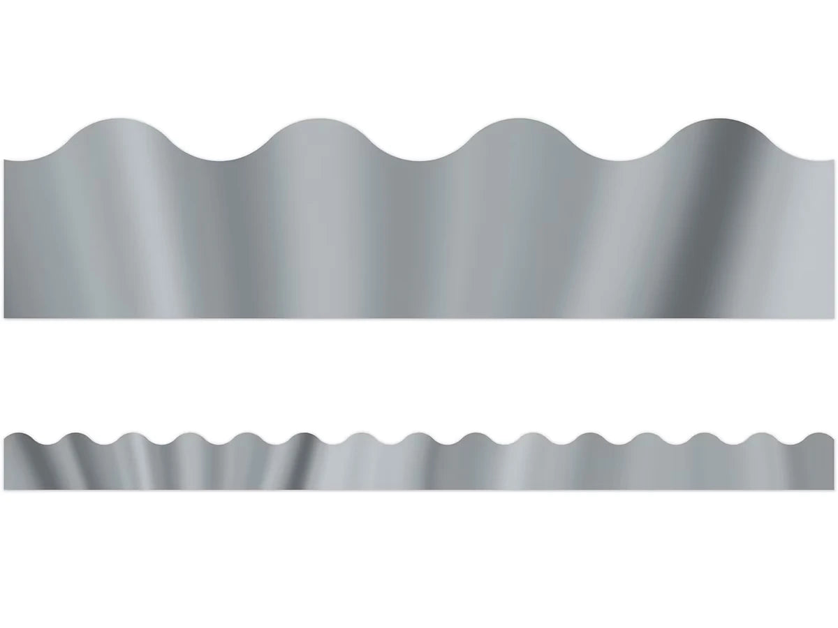 Silver Metallic Scalloped Border - US 8644