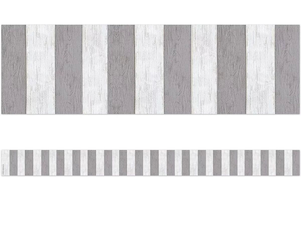 Modern Farmhouse Gray Striped Border - US 2909