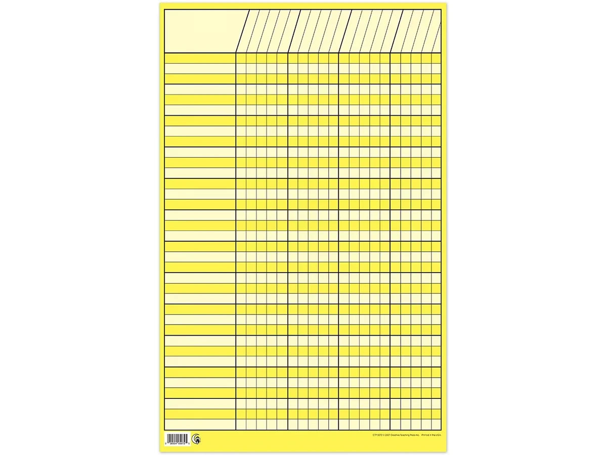 Yellow Small Incentive Chart - US 2071