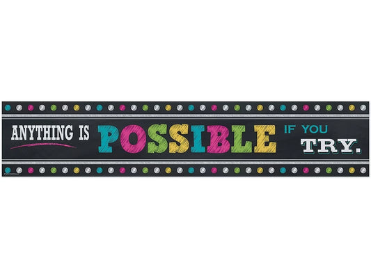Chalkboard Brights Motivational Banner - US 4826