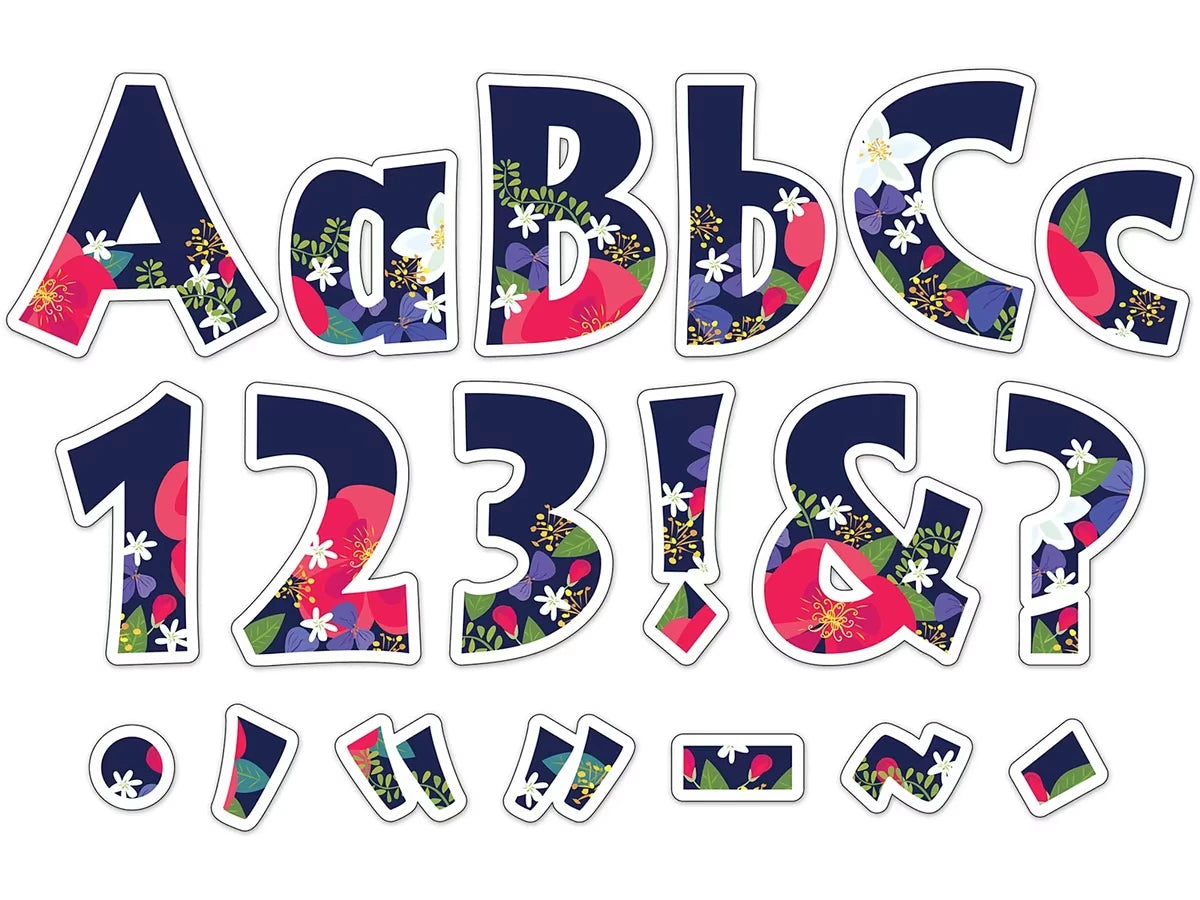 Petals & Prickles Floral 4" Punch-Out Letters - US 5430