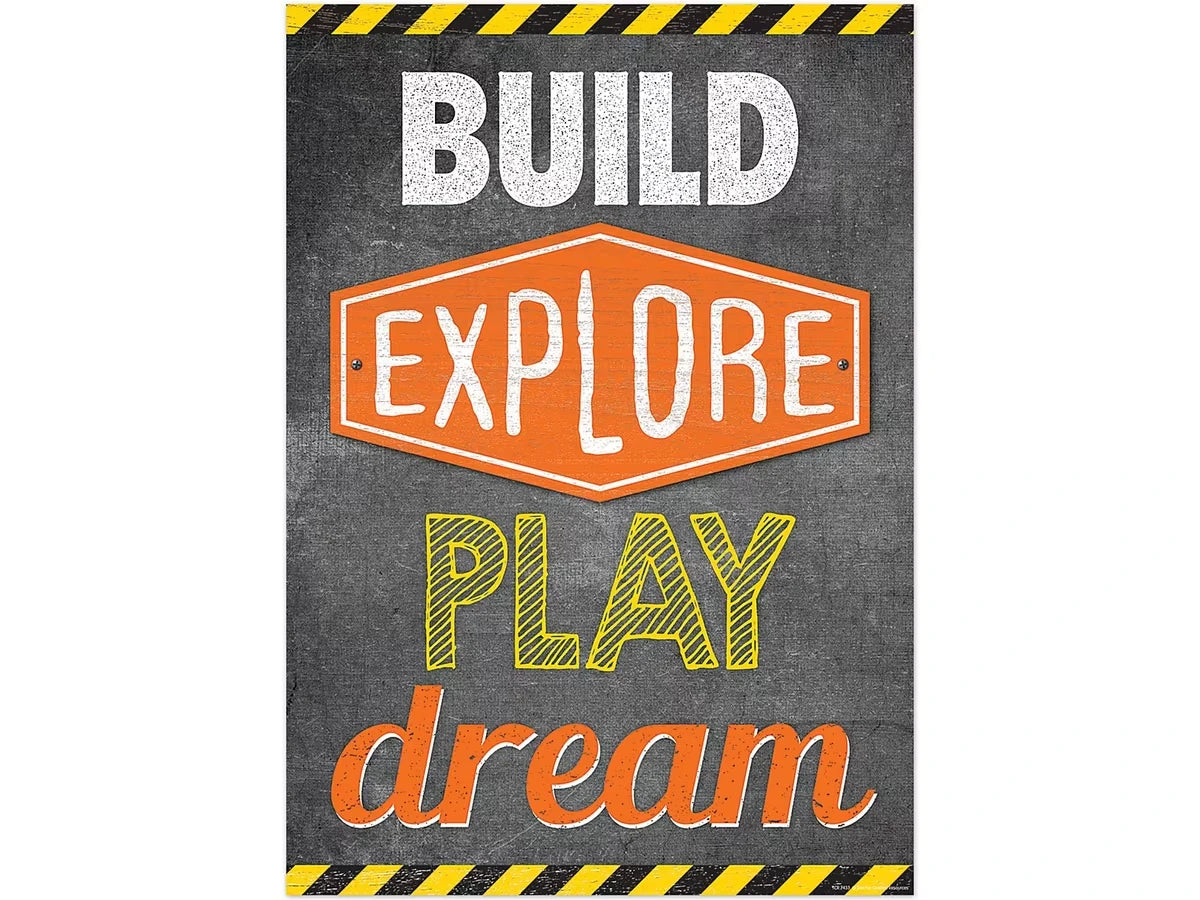 Under Construction! Build, Explore, Play, Dream Poster - US 1135