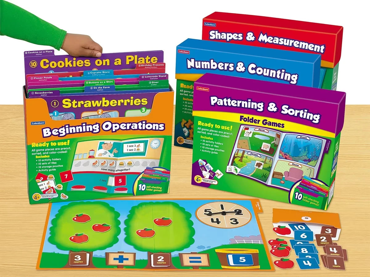 Early Math Folder Game Libraries - Pre K-K - Complete Set - US 5704