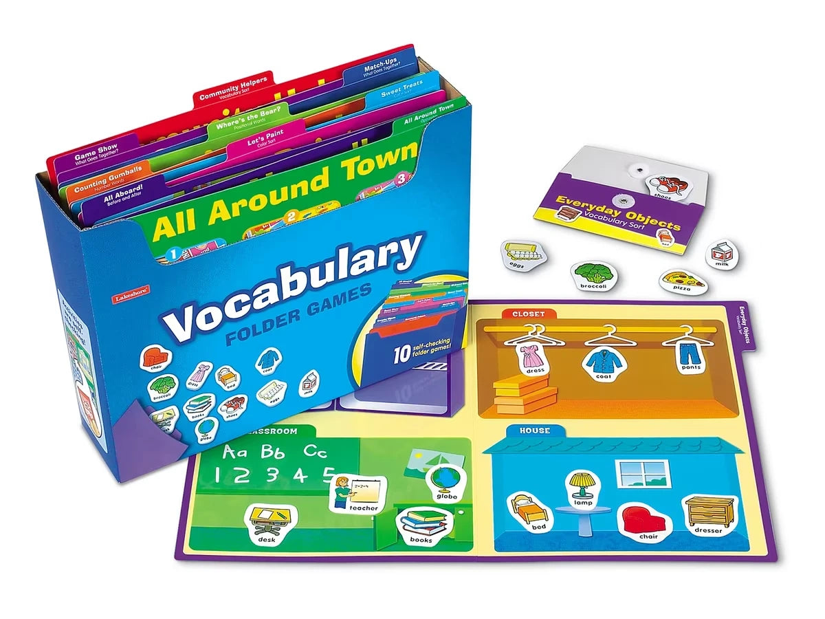 Vocabulary Folder Game Library - Pre K-K - US 8914