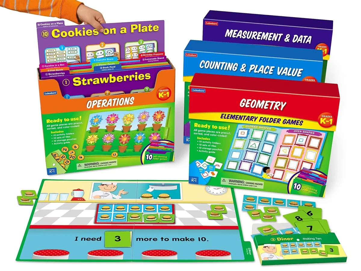 Math Folder Game Libraries - K-Gr. 1 - Complete Set - US 1527