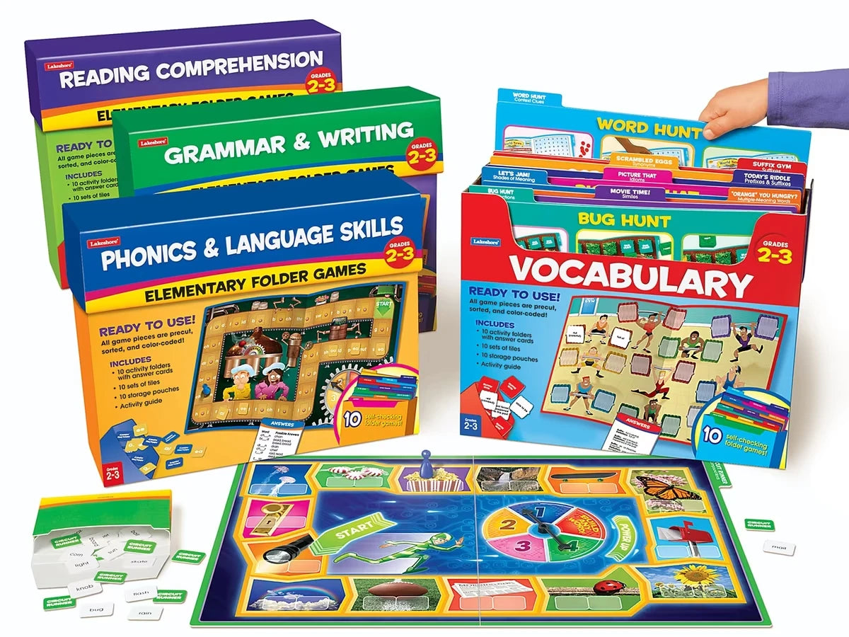 Reading & Writing Skills Folder Game Libraries - Gr. 2-3 - Complete Set - US 5544