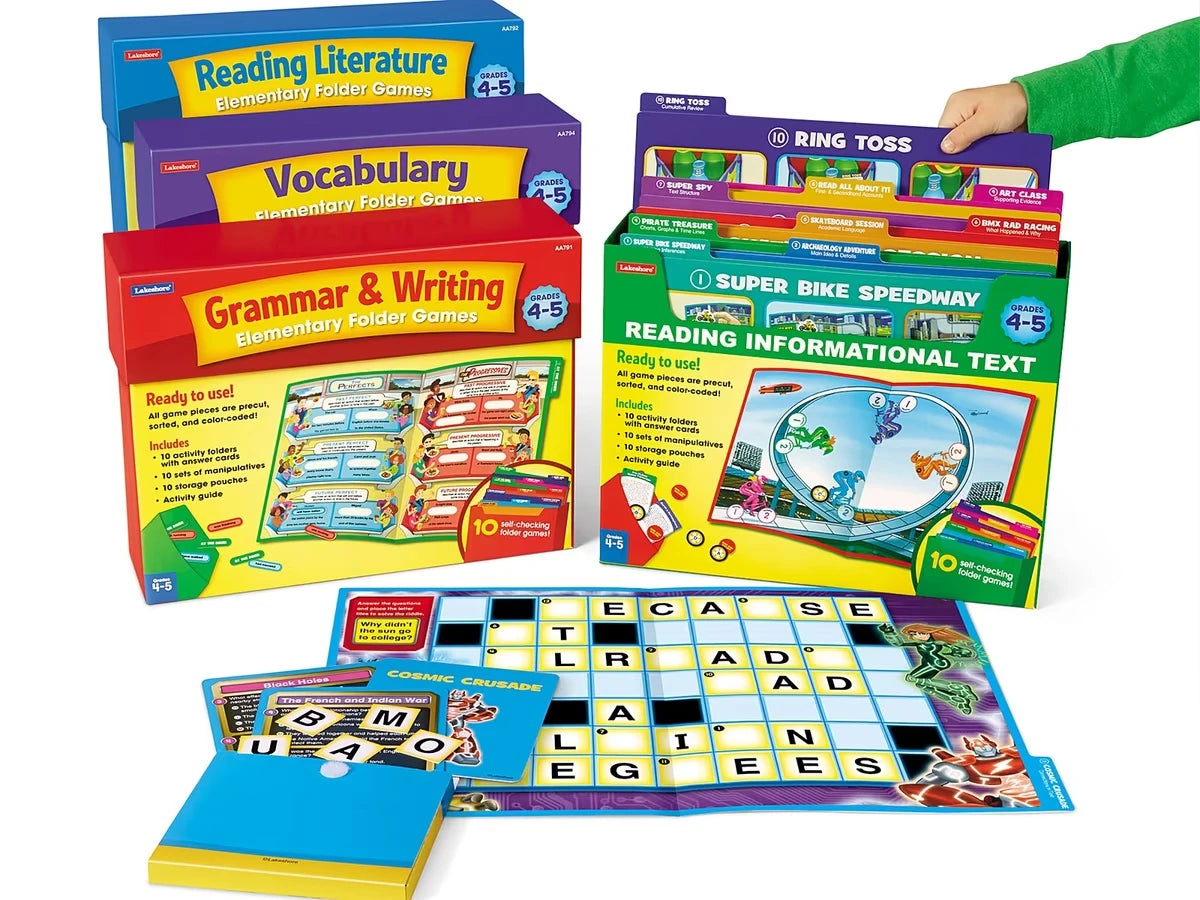 Reading & Writing Skills Folder Game Libraries Gr. 4-5 - Complete Set - US 1742
