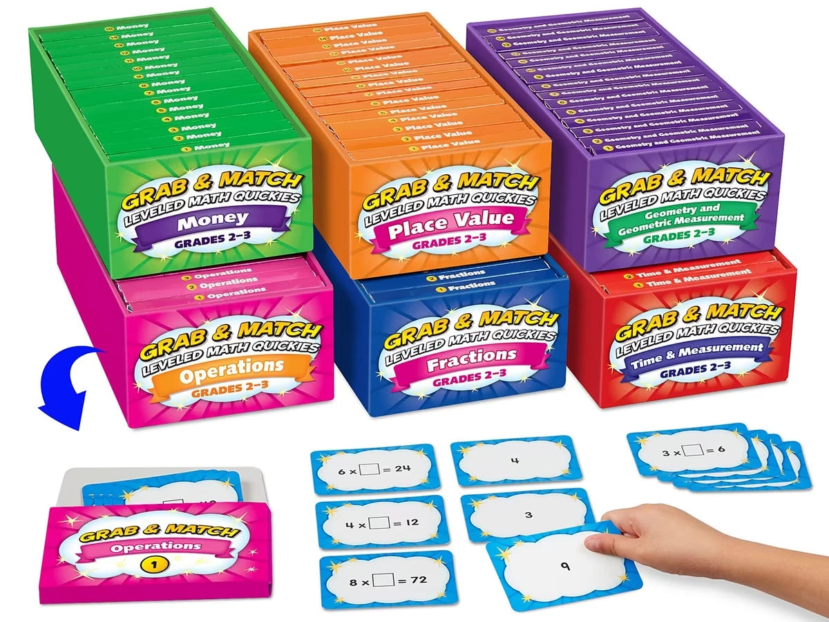 Grab & Match Leveled Math Quickies - Gr. 2-3 - Complete Set - US 6932