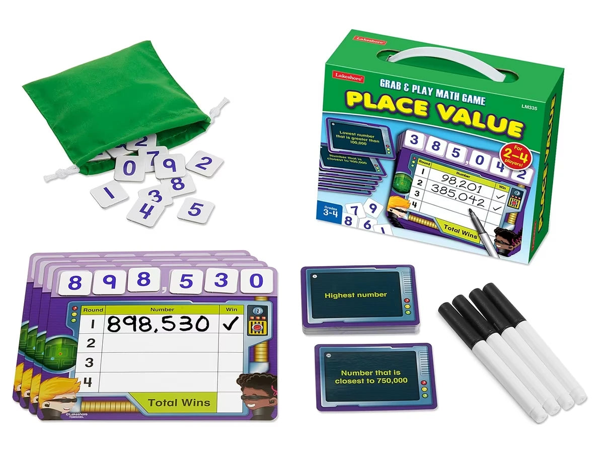Place Value Grab & Play Game - Gr. 3-4 - US 1319
