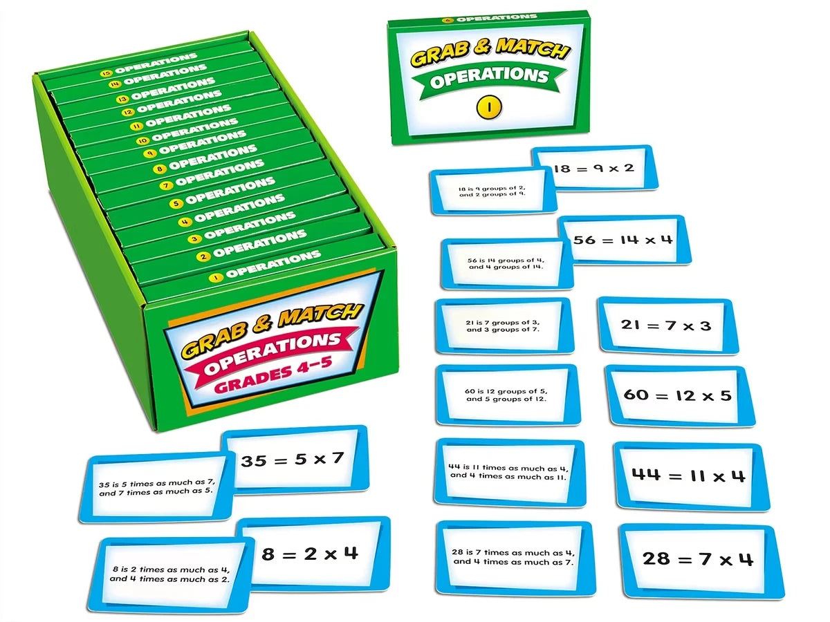 Grab & Match Leveled Operations Quickies - Gr. 4-5 - US 3162