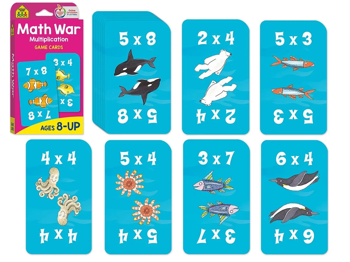 Math War: Multiplication Game Cards - US 7874