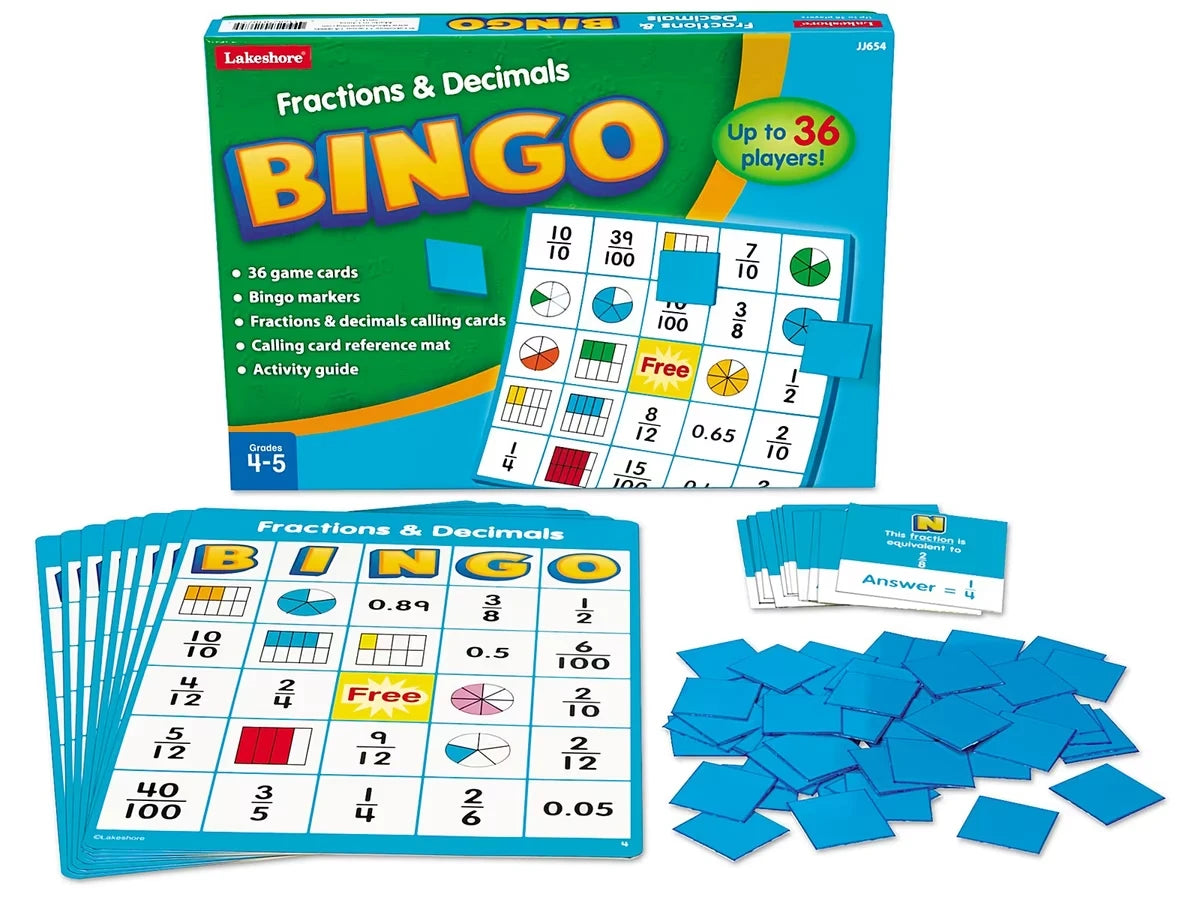 Fractions & Decimals Bingo - US 3932