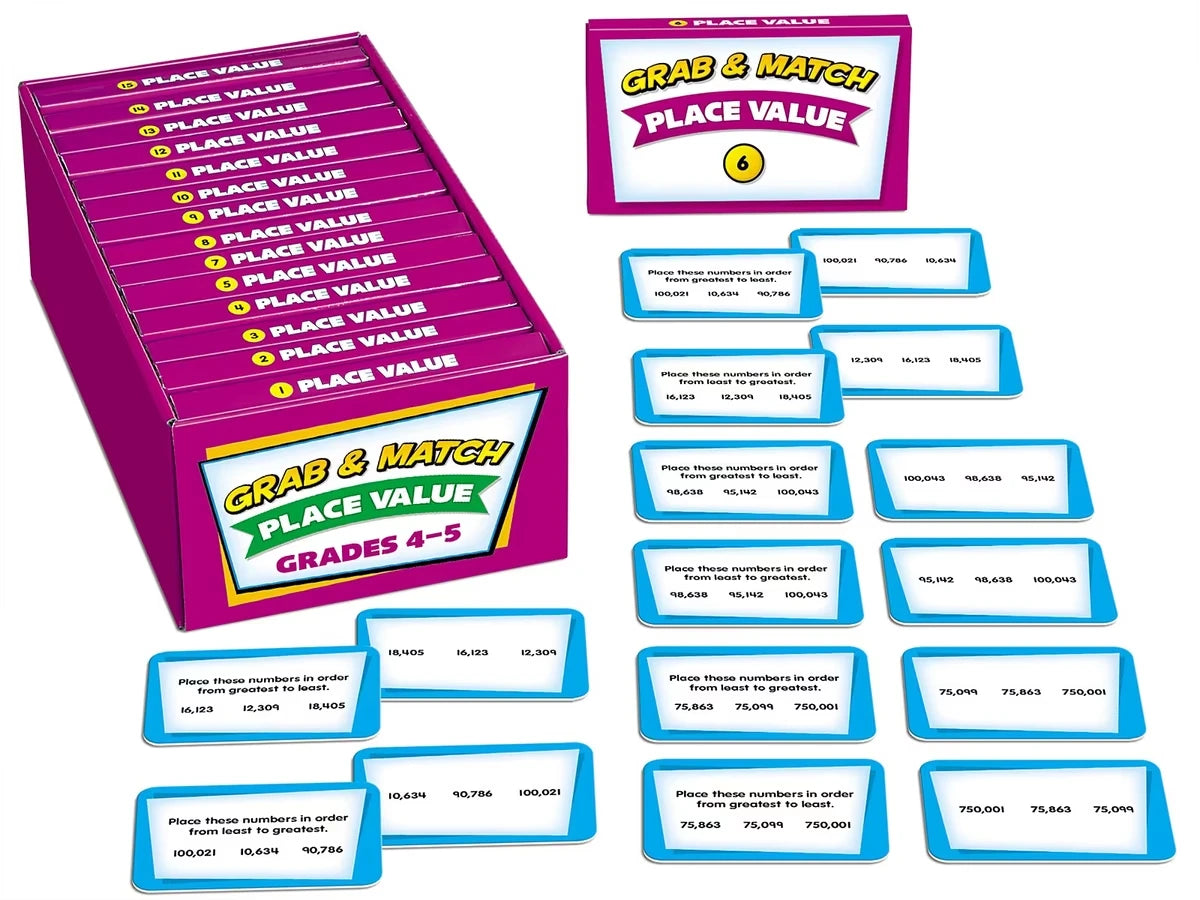 Grab & Match Leveled Place Value Quickies - Gr. 4-5 - US 3821