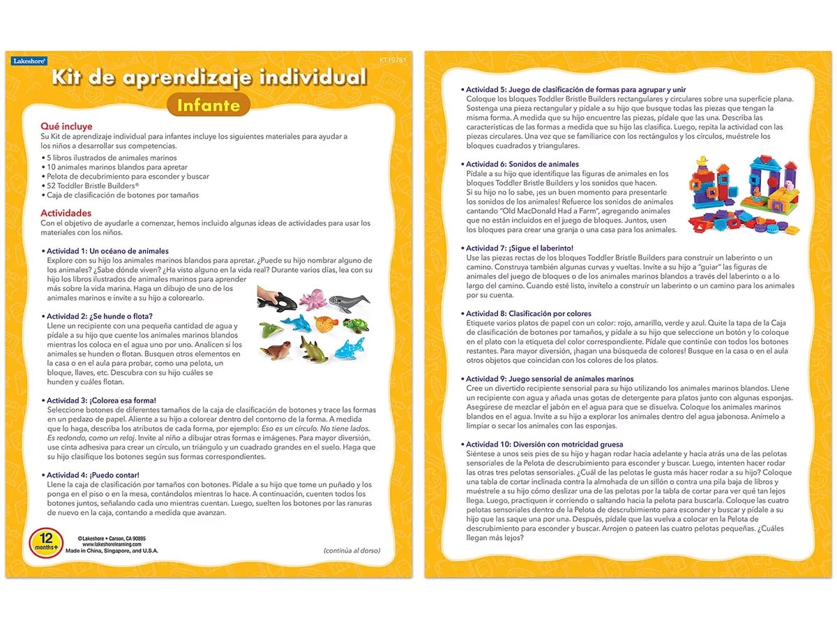 Toddler Individual Learning Kit - US 2578