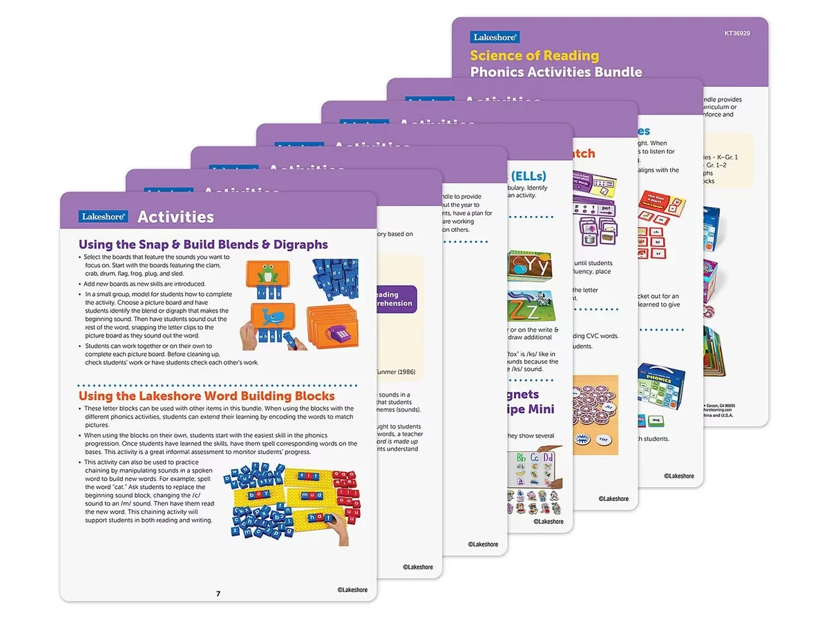 Science of Reading Phonics Activities Bundle - K-Gr. 1 - US 9250