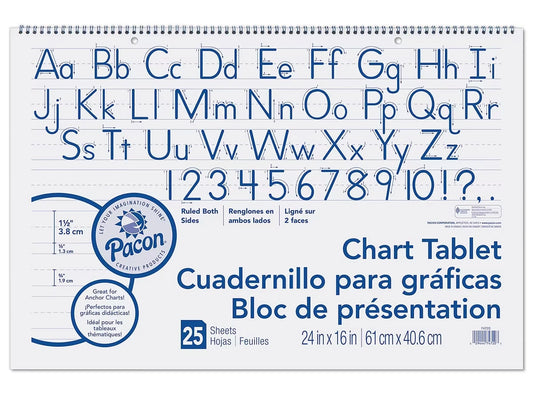 1 1/2" Ruled Chart Tablets - US 9560