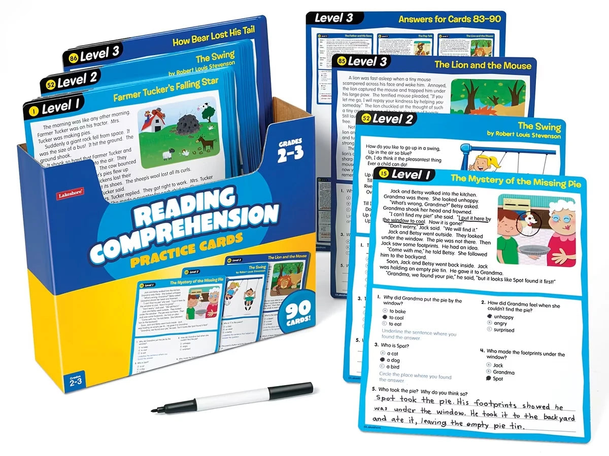 Reading Comprehension Practice Cards - Gr. 2-3 - US 8703