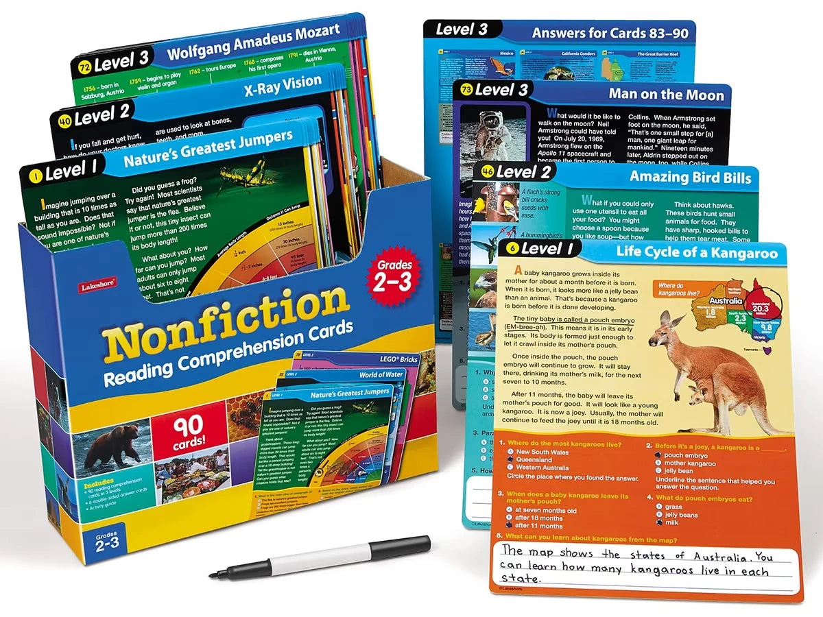 Nonfiction Reading Comprehension Practice Cards - Gr. 2-3 - US 3843