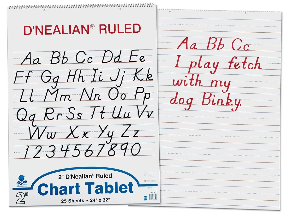 2" D`Nealian Ruled Chart Tablet - US 5491