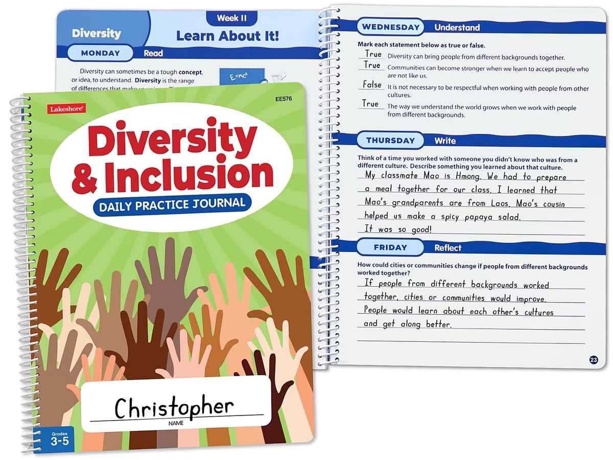 Diversity & Inclusion Daily Practice Journal - Gr. 3-5 at Lakeshore Learning - US 8792