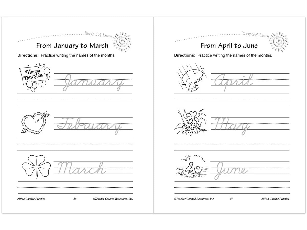 Cursive Writing Practice Workbook - US 7974