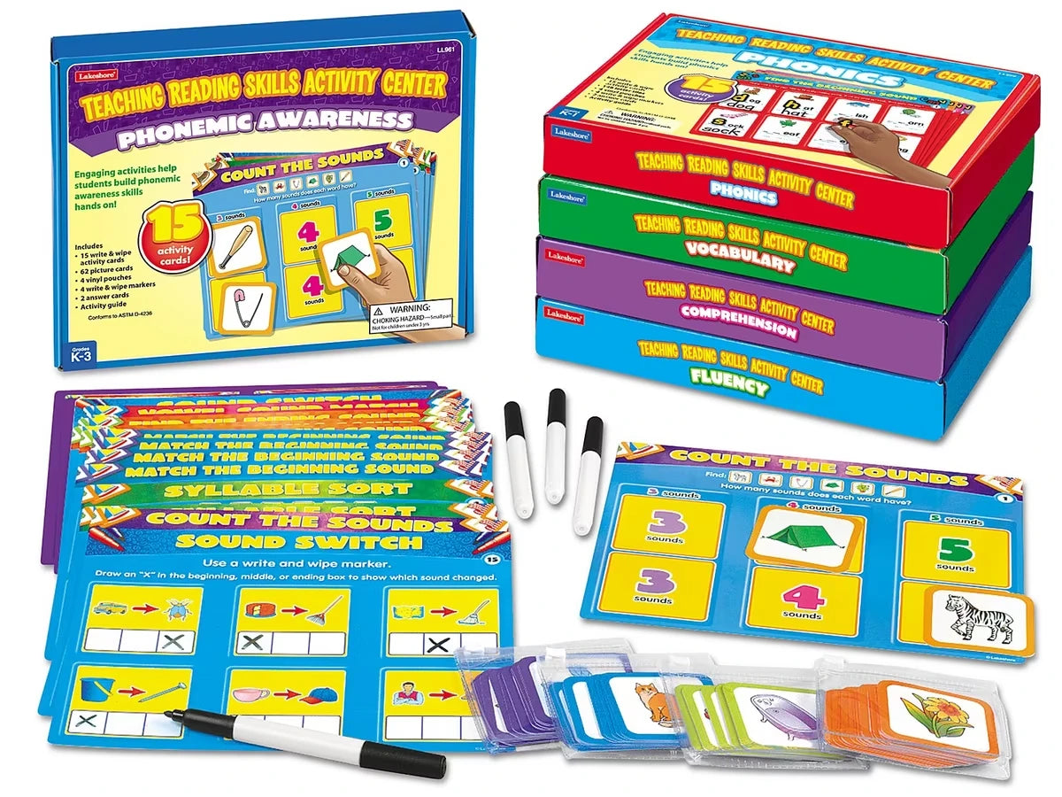 Teaching Reading Skills Activity Centers - Complete Set - US 9675