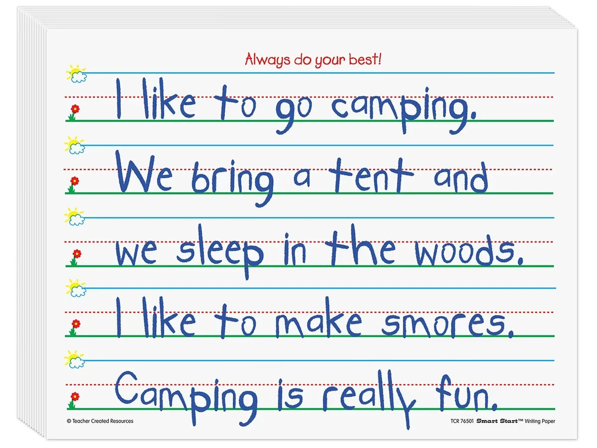 Smart Start 1" Ruled Writing Paper - K-Gr. 1 - US 6202