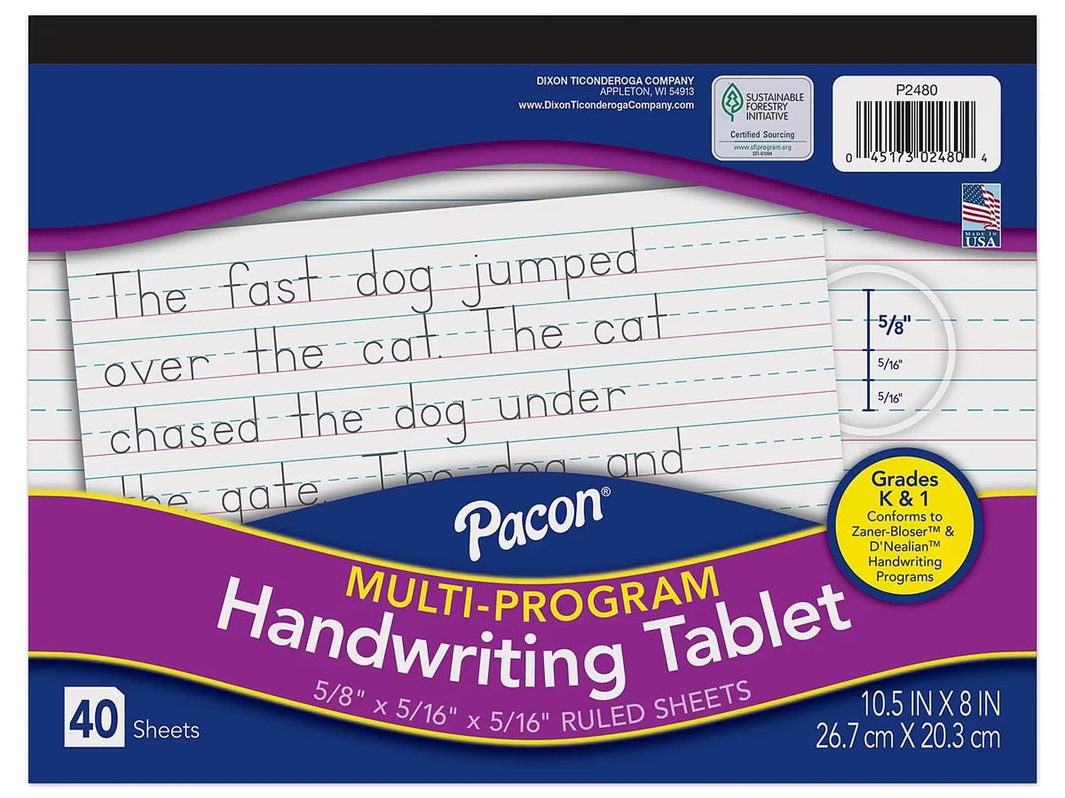 Handwriting Tablet - K-Gr. 1 - US 5713