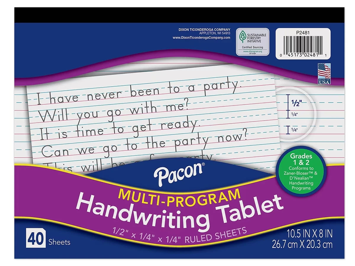 Handwriting Tablet - Gr. 1-2 - US 1549