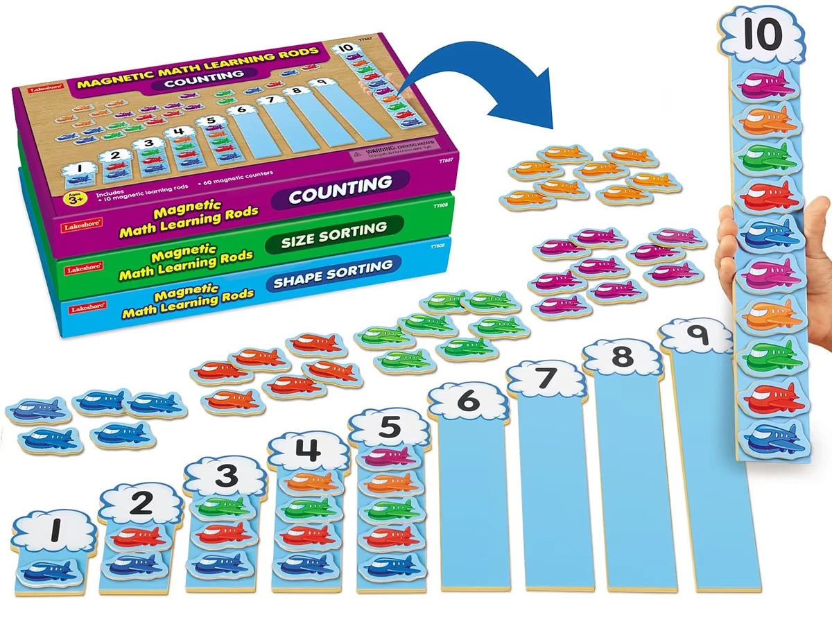 Magnetic Math Learning Rods - Complete Set - US 4790