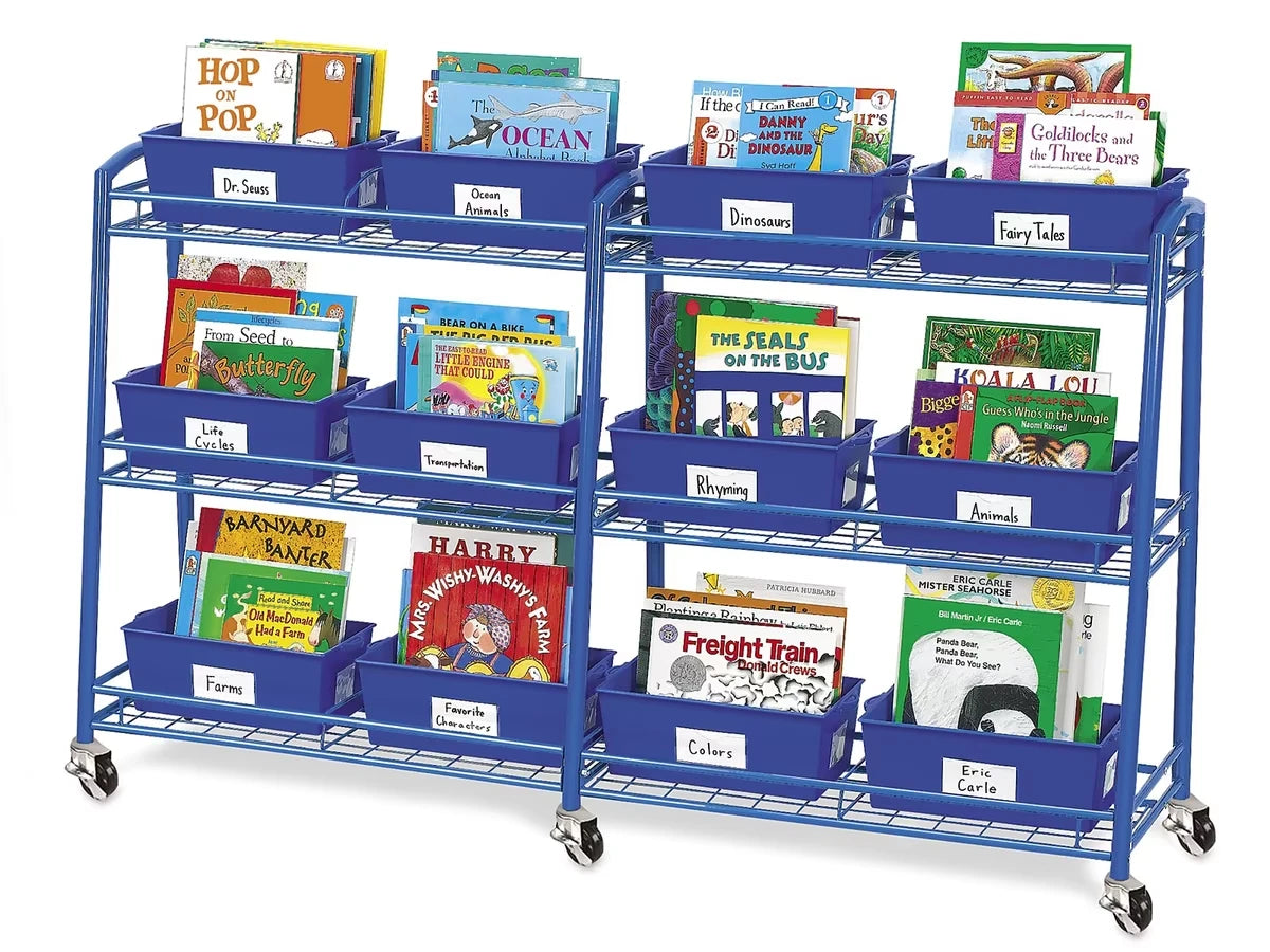 Books on Wheels Mobile Cart - 12 Bins - US 2138