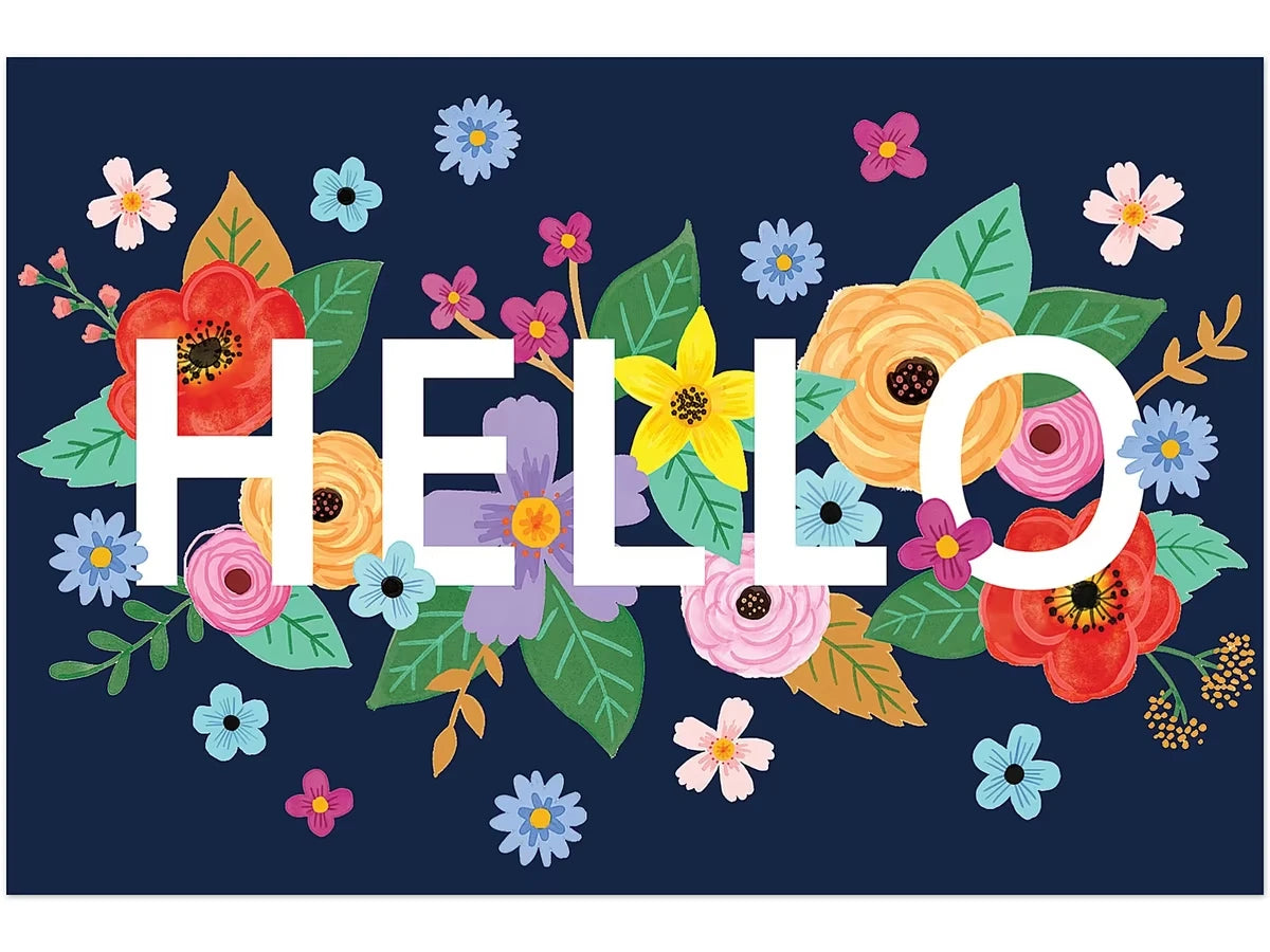 Wildflowers Hello Postcards - US 7806