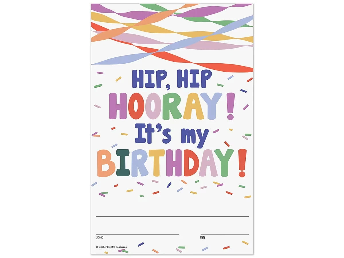 Color Crush Birthday Certificates - US 8588
