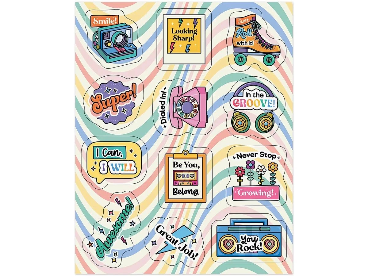 Retro Remix Motivational Stickers - US 8871