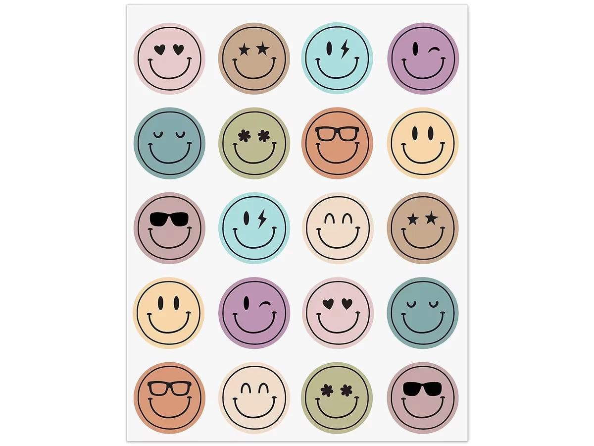 Calming Colors Smiley Stickers - US 3086