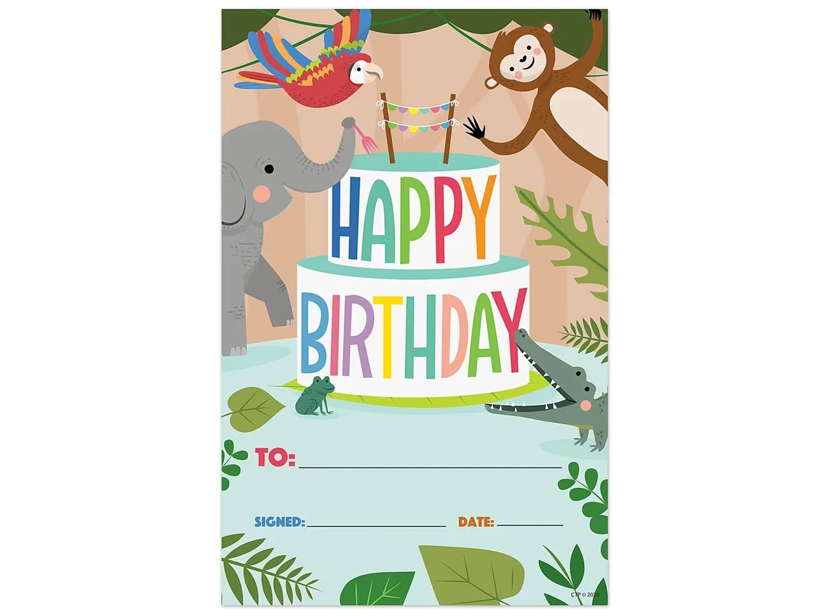 Jungle Friends Birthday Certificates - US 7592