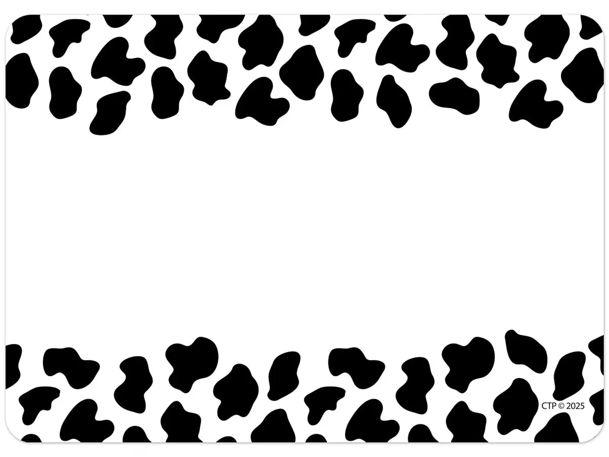 Farm Friends Cow Print Name Tags - US 2673