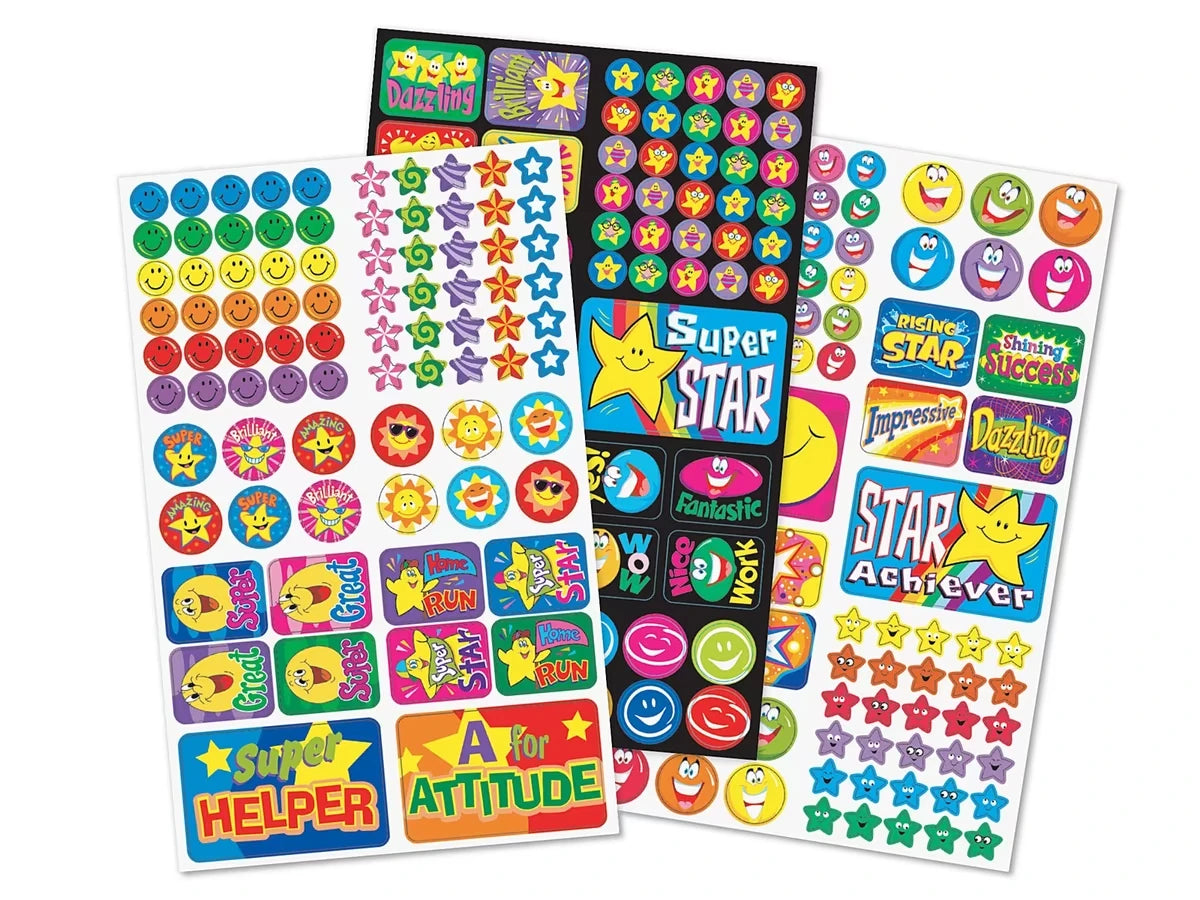 Super Star & Smile Stickers - Variety Pack - US 1566