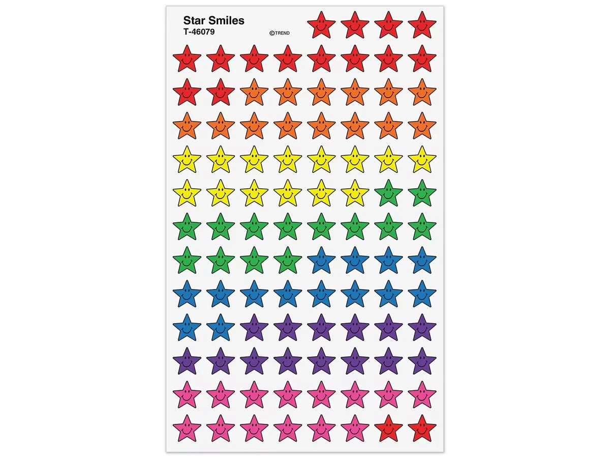 Star Smile Stickers - Value Pack - US 7464