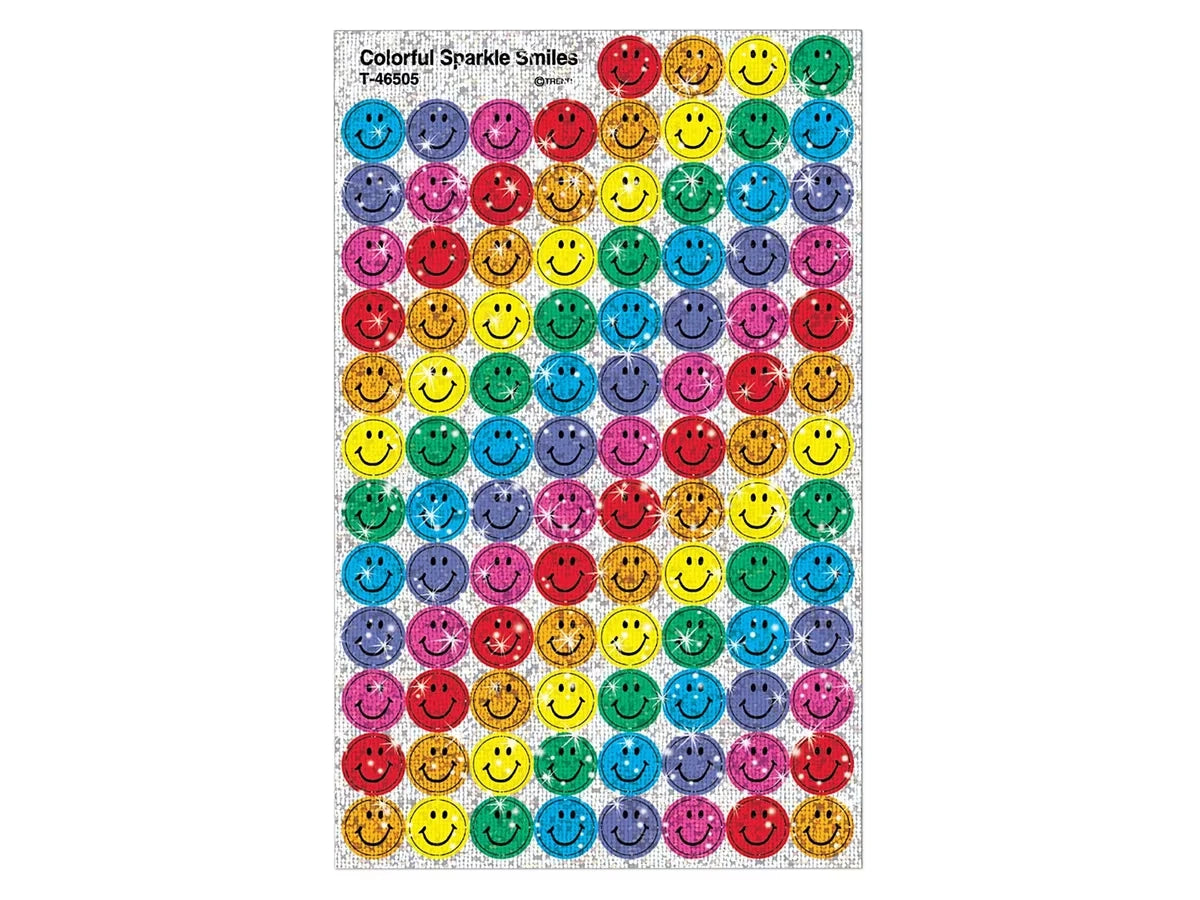 Sparkling Smiley Face Mini Stickers - US 8129