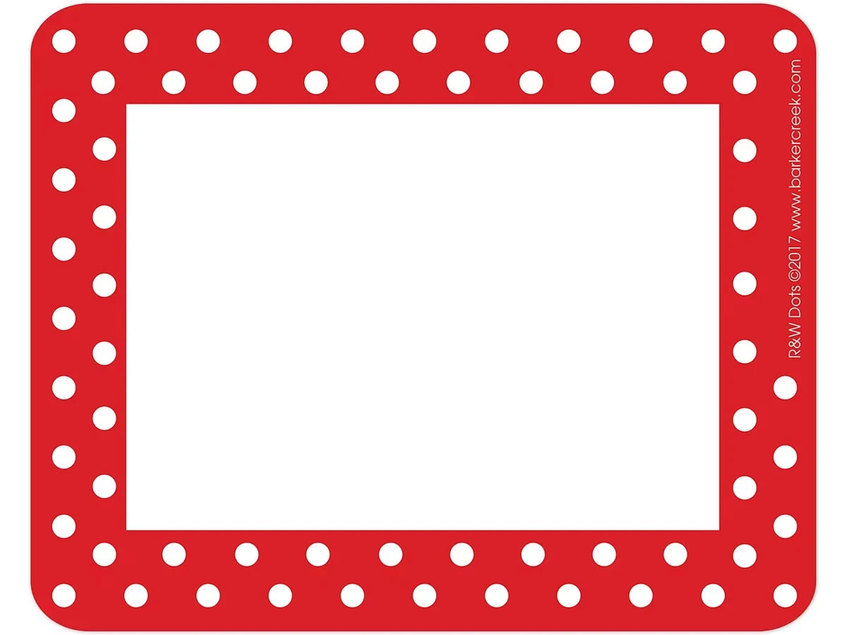 Red Polka Dot Name Tags - US 6117