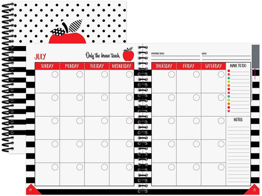 Black, White & Stylish Brights Lesson Plan & Record Book - US 9416