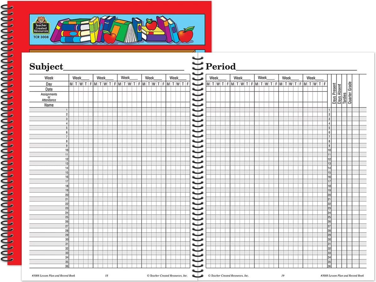 Classroom Lesson Plan & Record Book - US 1419